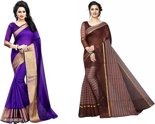 Beautiful Georgette Saree with Blouse Piece Pack Of 2-thumb0