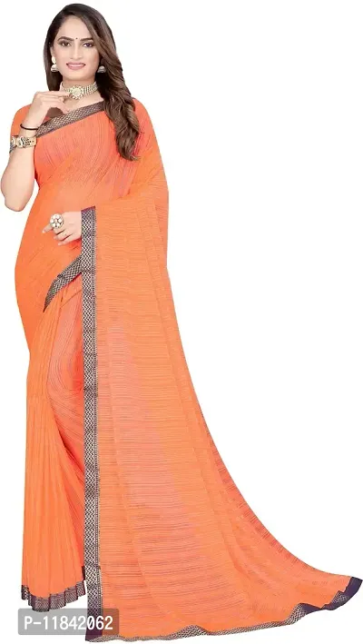 Beautiful Cotton Blend Saree with Blouse piece-thumb0