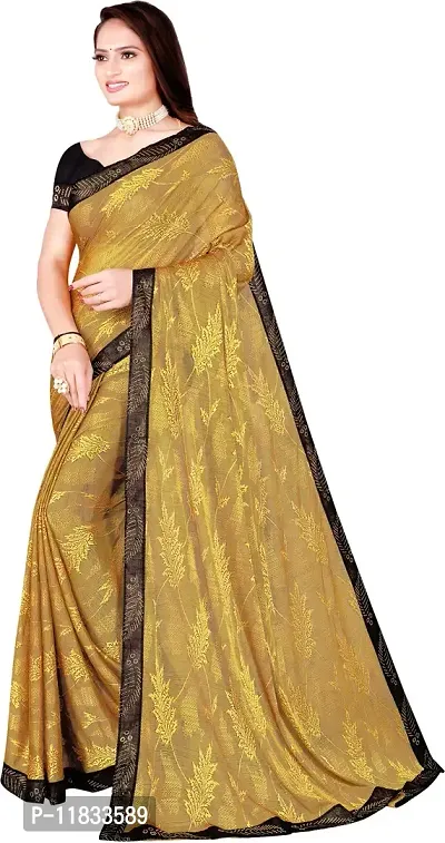 Beautiful Lycra Saree with Blouse Piece-thumb2