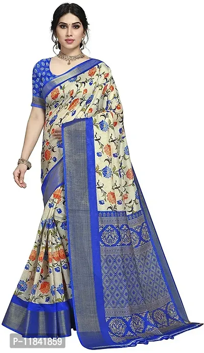 Beautiful Cotton Silk Saree with Blouse piece-thumb0