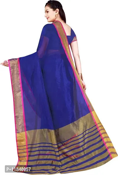 Beautiful Cotton Silk Saree with Blouse piece-thumb3