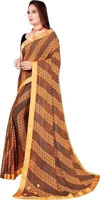 Beautiful Cotton Blend Saree with Blouse piece-thumb2