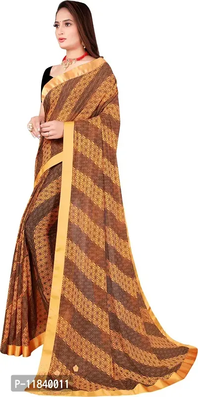 Beautiful Cotton Blend Saree with Blouse piece-thumb3