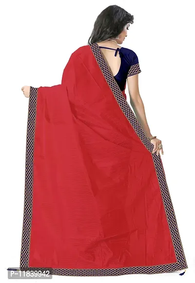 Beautiful Art Silk Saree with Blouse piece-thumb2