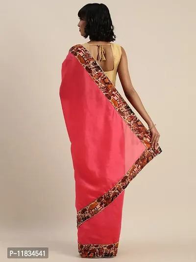 Beautiful Silk Blend Saree with Blouse Piece-thumb2