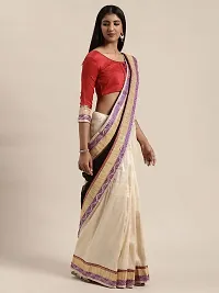 Beautiful Art Silk Saree with Blouse piece-thumb1