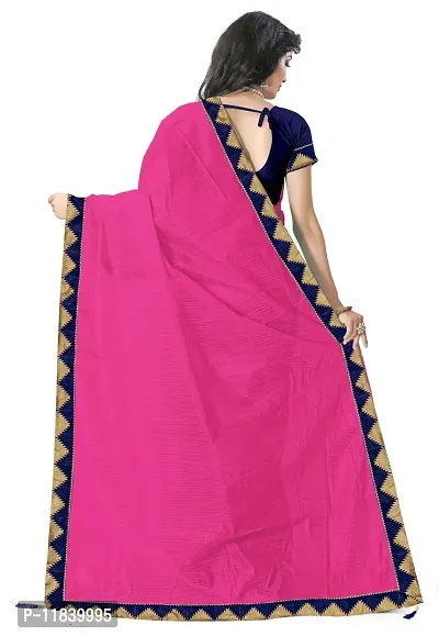 Beautiful Art Silk Saree with Blouse piece-thumb3