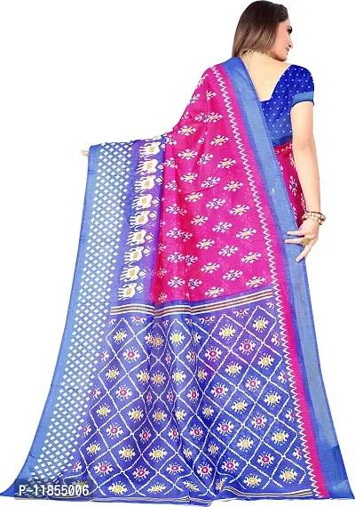 Beautiful Art Silk Saree with Blouse piece-thumb2