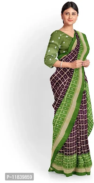 Beautiful Art Silk Saree with Blouse piece-thumb0