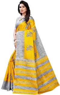 Beautiful Art Silk Saree with Blouse Piece-thumb1