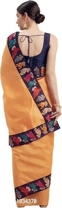 Beautiful Silk Blend Saree with Blouse Piece-thumb2