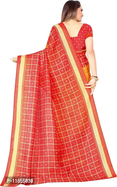 Beautiful Art Silk Saree with Blouse piece-thumb2