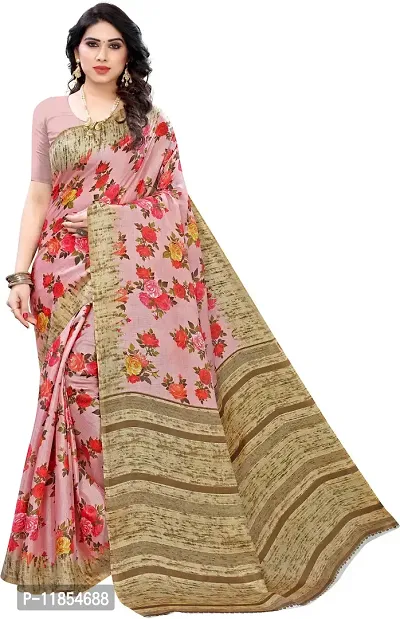 Beautiful Art Silk Saree with Blouse piece-thumb0