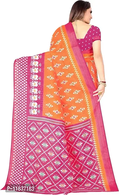 Beautiful Art Silk Saree with Blouse Piece-thumb2