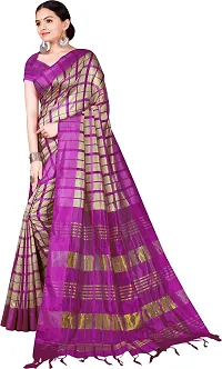 Beautiful Cotton Silk Saree with Blouse Piece-thumb1