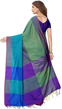 Beautiful Silk Blend Saree with Blouse Piece-thumb1