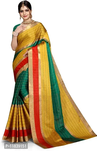 Beautiful Art Silk Saree with Blouse piece-thumb0