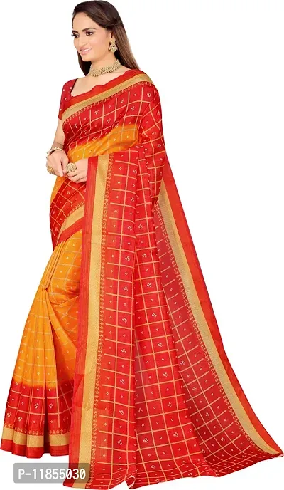 Beautiful Art Silk Saree with Blouse piece-thumb0