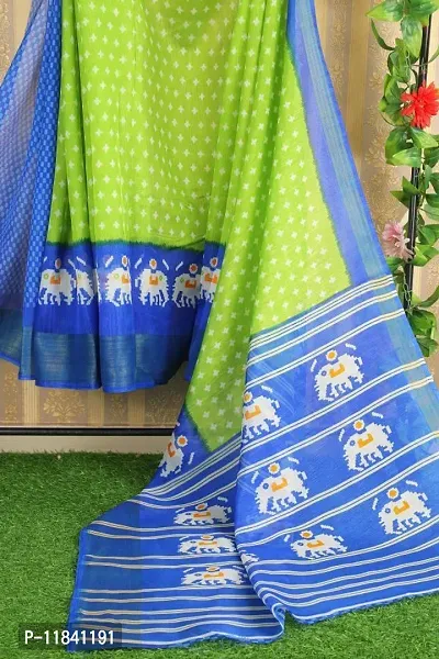 Beautiful Art Silk Saree with Blouse piece-thumb2