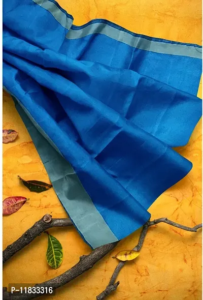 Beautiful Cotton Silk Saree with Blouse Piece-thumb0