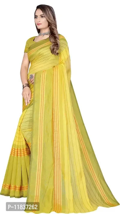 Beautiful Cotton Silk Saree with Blouse Piece-thumb2