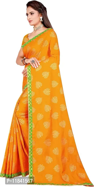 Beautiful Art Silk Saree with Blouse piece-thumb3