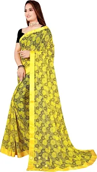 Beautiful Cotton Blend Saree with Blouse piece-thumb1