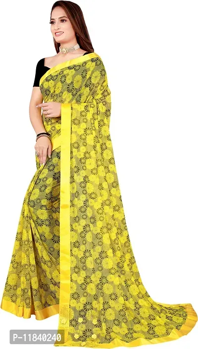 Beautiful Cotton Blend Saree with Blouse piece-thumb2