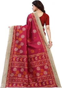 Beautiful Art Silk Saree with Blouse piece-thumb1