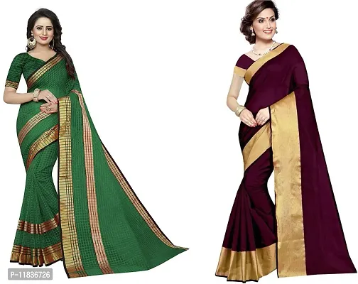 Beautiful Georgette Saree with Blouse Piece Pack Of 2-thumb0