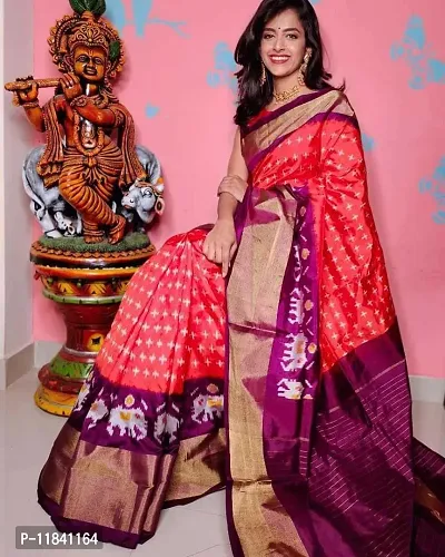 Beautiful Art Silk Saree with Blouse piece-thumb0