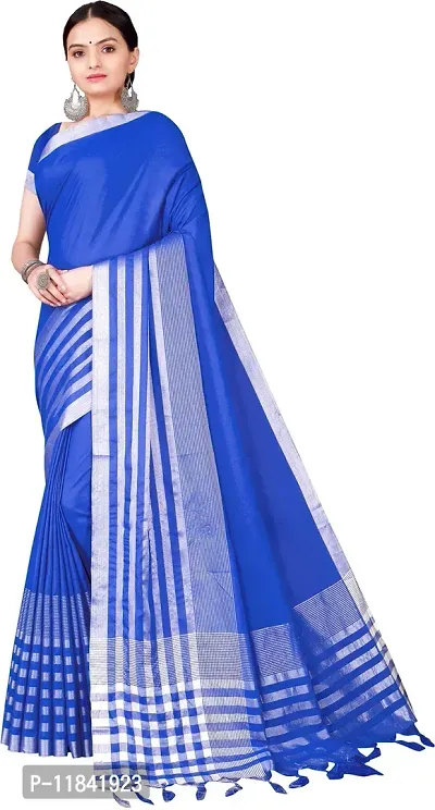 Beautiful Cotton Silk Saree with Blouse piece-thumb0