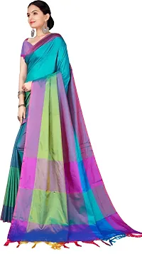 Beautiful Cotton Silk Saree with Blouse Piece-thumb1