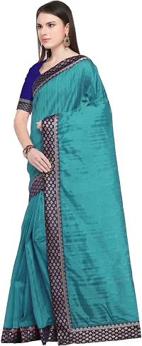 Beautiful Art Silk Saree with Blouse Piece-thumb1