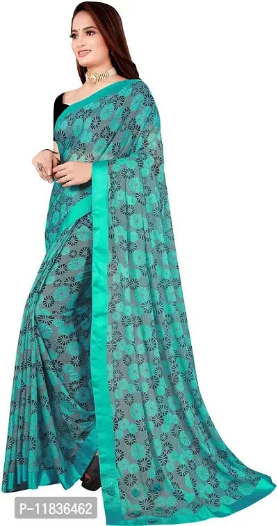 Beautiful Lycra Saree with Blouse Piece-thumb2