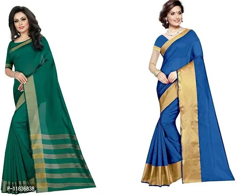 Beautiful Georgette Saree with Blouse Piece Pack Of 2-thumb0