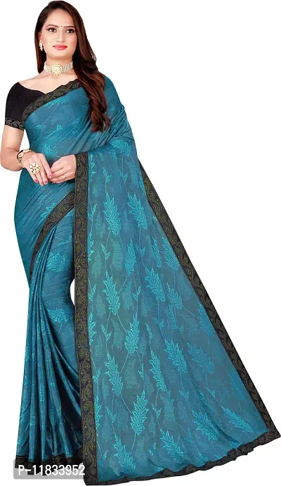 Beautiful Lycra Saree with Blouse Piece