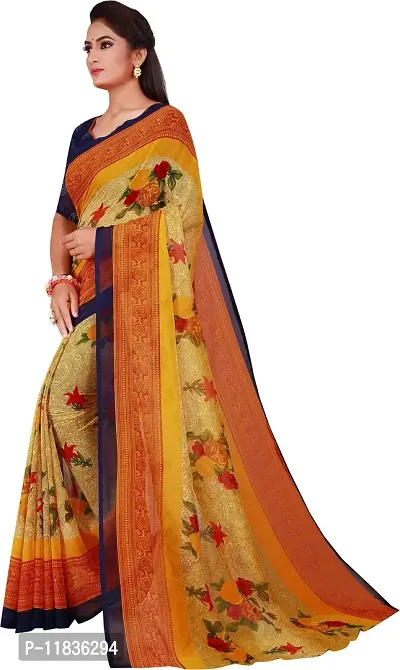 Beautiful Georgette Saree with Blouse Piece-thumb2