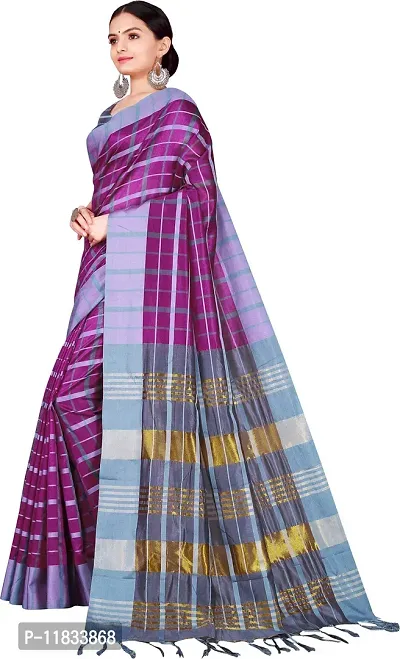 Beautiful Cotton Silk Saree with Blouse Piece