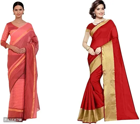 Beautiful Georgette Saree with Blouse Piece Pack Of 2-thumb0