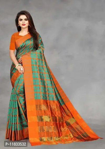 Beautiful Art Silk Saree with Blouse Piece