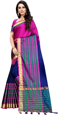 Beautiful Cotton Silk Saree with Blouse piece-thumb2