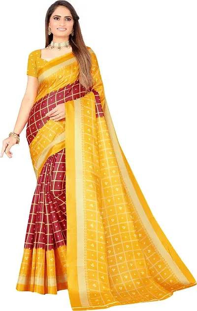 Stylish Fancy Art Silk Saree With Blouse Piece For Women