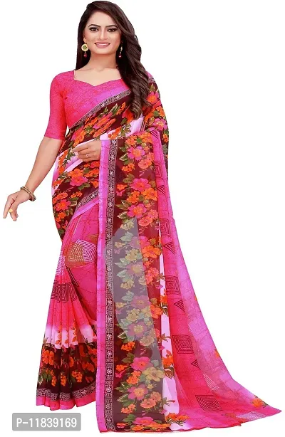 Beautiful Georgette Saree with Blouse piece-thumb0