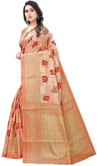 Beautiful Art Silk Saree with Blouse Piece-thumb1