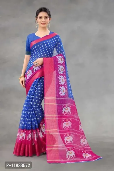 Beautiful Art Silk Saree with Blouse Piece-thumb0