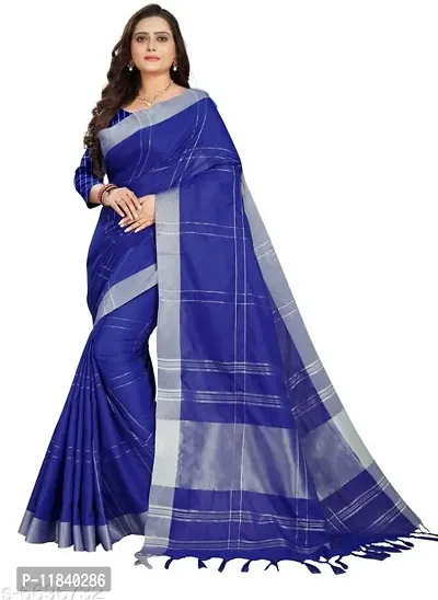 Beautiful Cotton Silk Saree with Blouse piece-thumb0