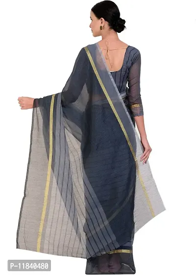 Beautiful Cotton Blend Saree with Blouse piece-thumb2