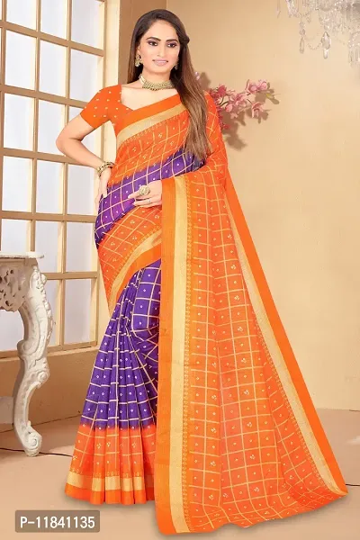 Beautiful Art Silk Saree with Blouse piece-thumb0