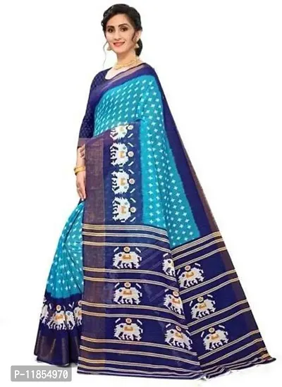 Beautiful Art Silk Saree with Blouse piece-thumb2